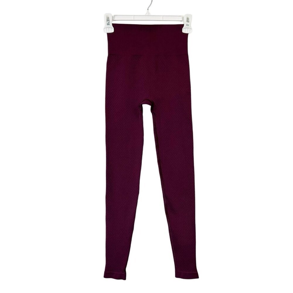 Balance Athletica Vitality Quartz Seamless Leggings Womens Size Small Plum Weave